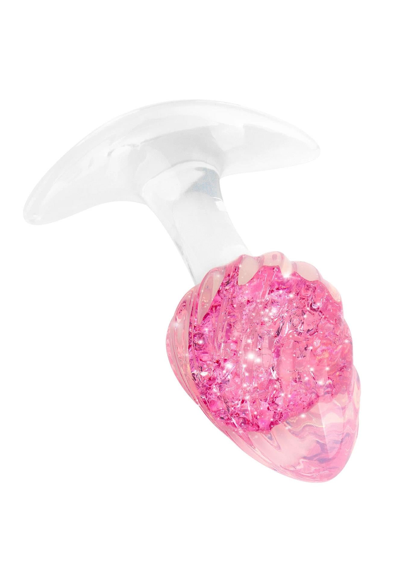 Dop anal mic din silicon ToyJoy Crystal, roz, 8,5 cm