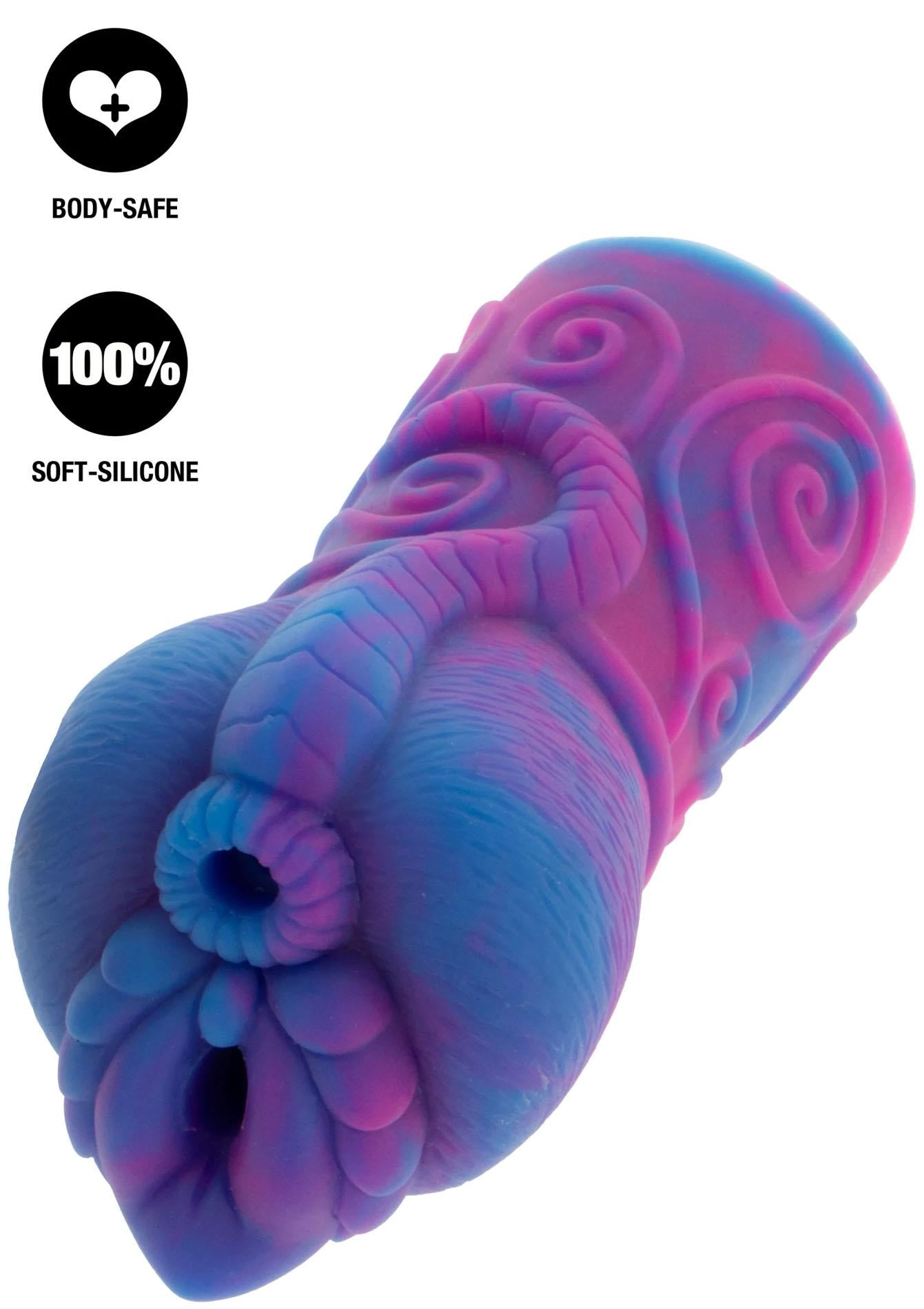 Masturbator din silicon Hidden Desire de la Seahorse, violet, 16-5 cm
