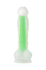 Dildo cu gel strălucitor Beyond by Toyfa Clark Glow verde 16,5 cm