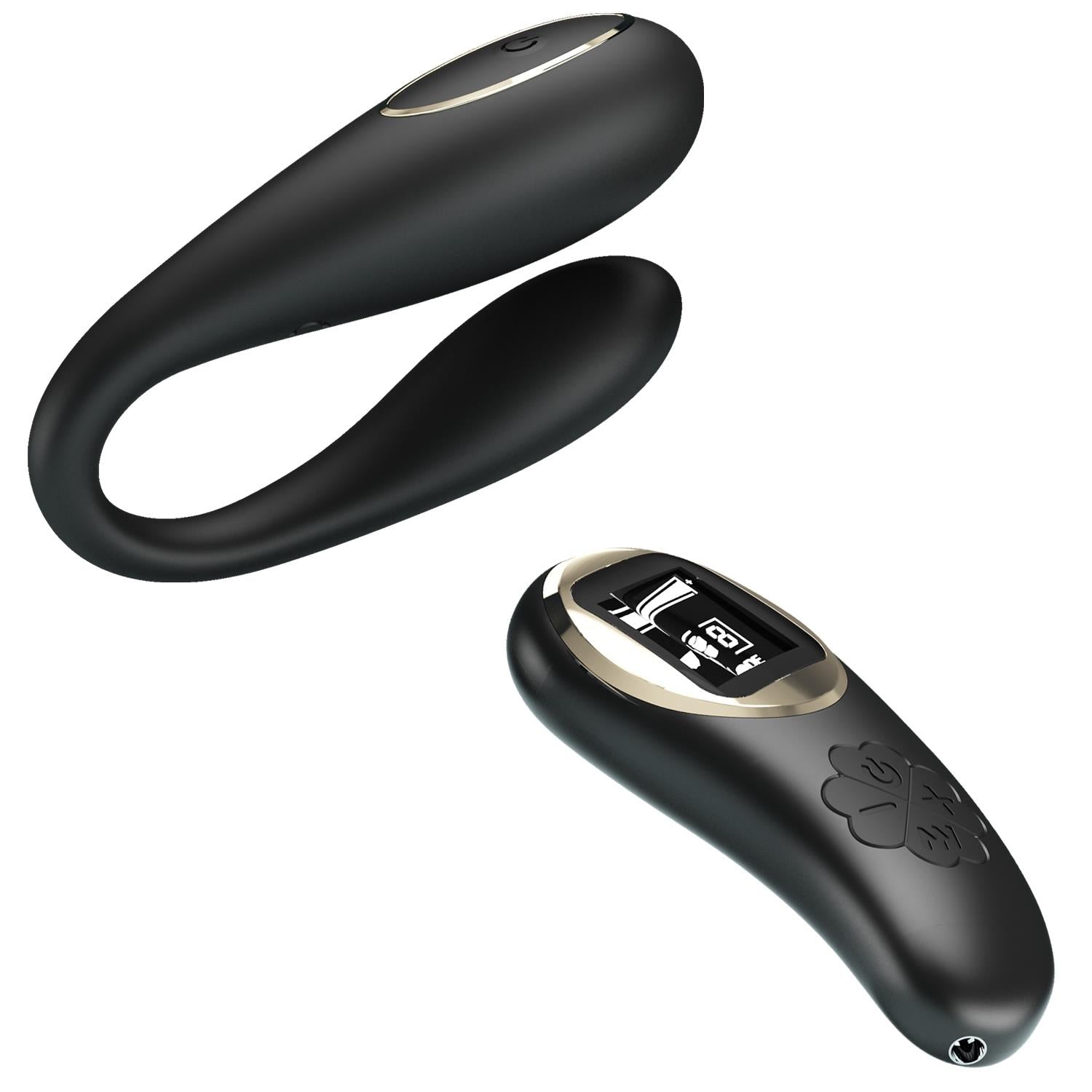 Vibrator dublu Pretty Love Nathan cu telecomandă, 10 moduri, silicon, USB