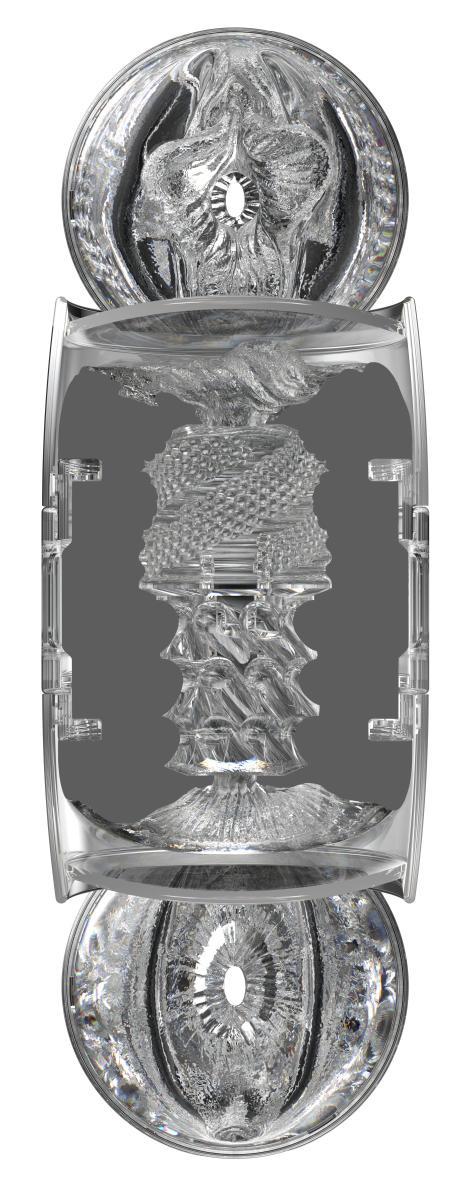 Masturbator transparent 2 în 1 Fleshlight Quickshot Mia Malkova 11 cm