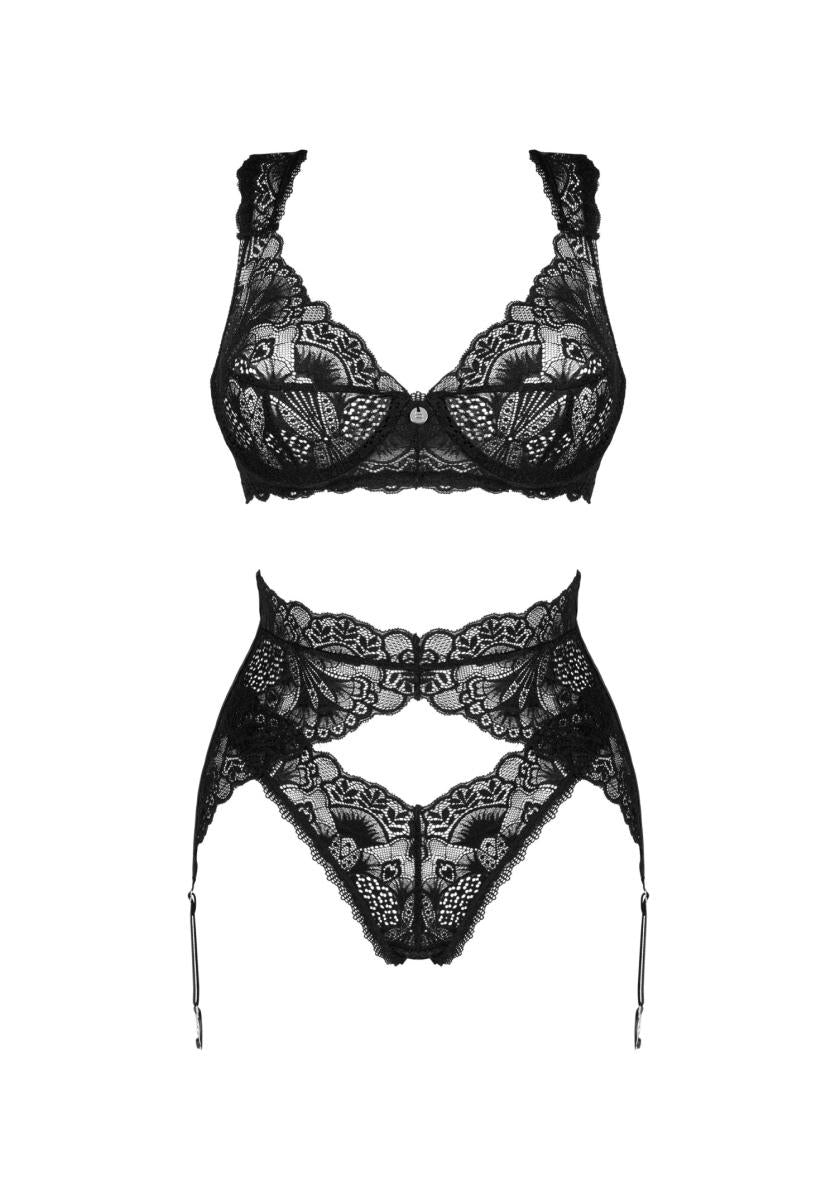 Set Obsessive Donna Dream 3 piese negru XL/2XL