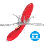 Vibrator cu punct G dublu, seria B Joy USB, 22 cm, roșu