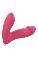 Vibrator anal Dream Toys Essentials cu mișcare în sus și în jos, roz, USB, 14 cm