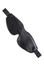Mască BDSM Anonymous din piele PU neagră 26,5 cm