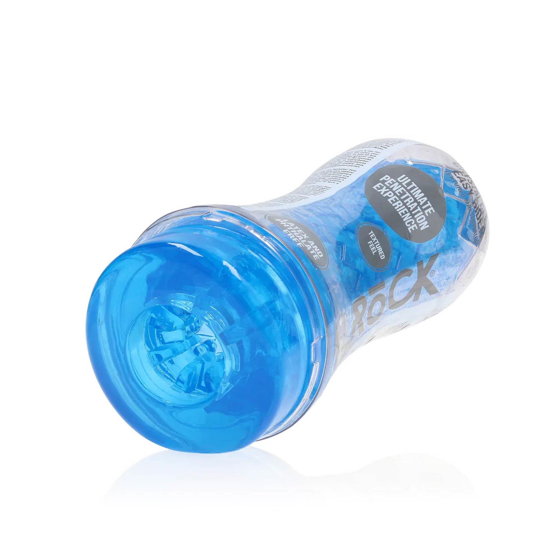 Masturbator texturat RealRock albastru 21 cm