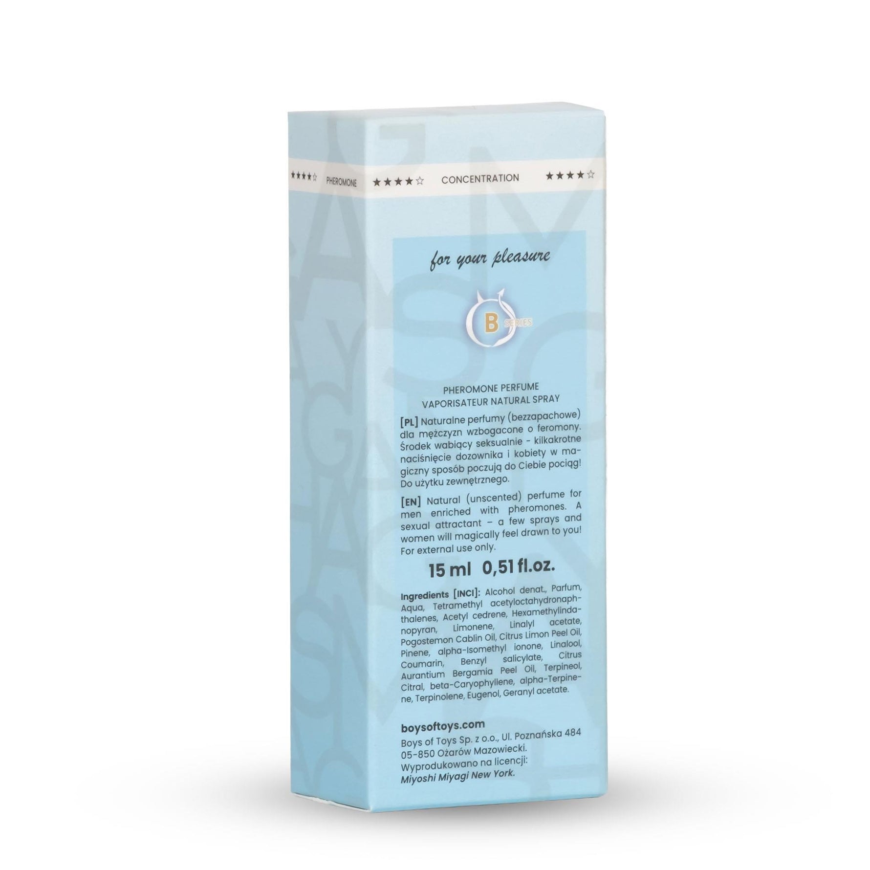 Feromoni Miyoshi Miyagi Pure fără parfum pentru bărbați 15ml