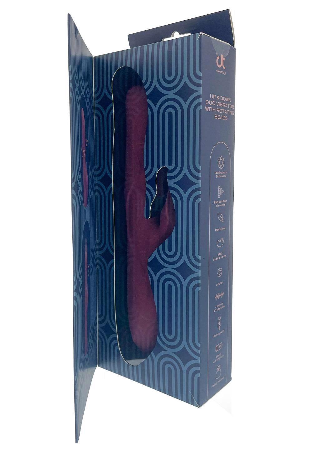 Vibrator Pulz Morgan Bunny cu perle USB rotative