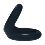 Inel dublu pentru penis Levelz din silicon, M, negru