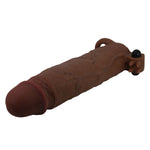Pretty Love Xerxes Extensor vibrant pentru penis 22 cm Maro închis