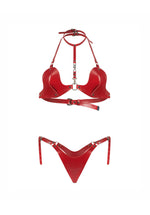 Set lenjerie intimă Inferro cu imprimeu geometric Obsessive S/M/L