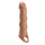 Prelungitor de penis Pretty Love cu pernuțe reglabile, maro, 28 cm