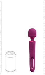 Vibrator USB cu două fețe, Vive Kiku roz, cu limbă fluturândă