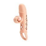 Stimulator clitoridian vibrant pentru extensia penisului Romance Flesh Color