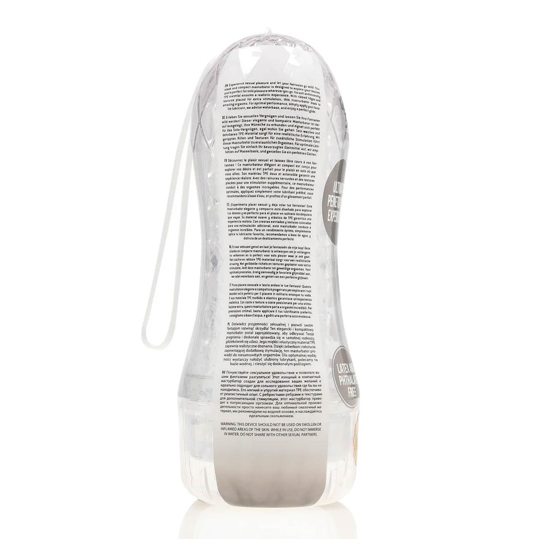 Masturbator texturat Easy Rider RealRock transparent 21 cm