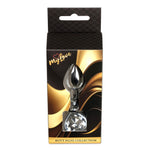 Plug anal argintiu cu inimă MyLove Toys 7 cm