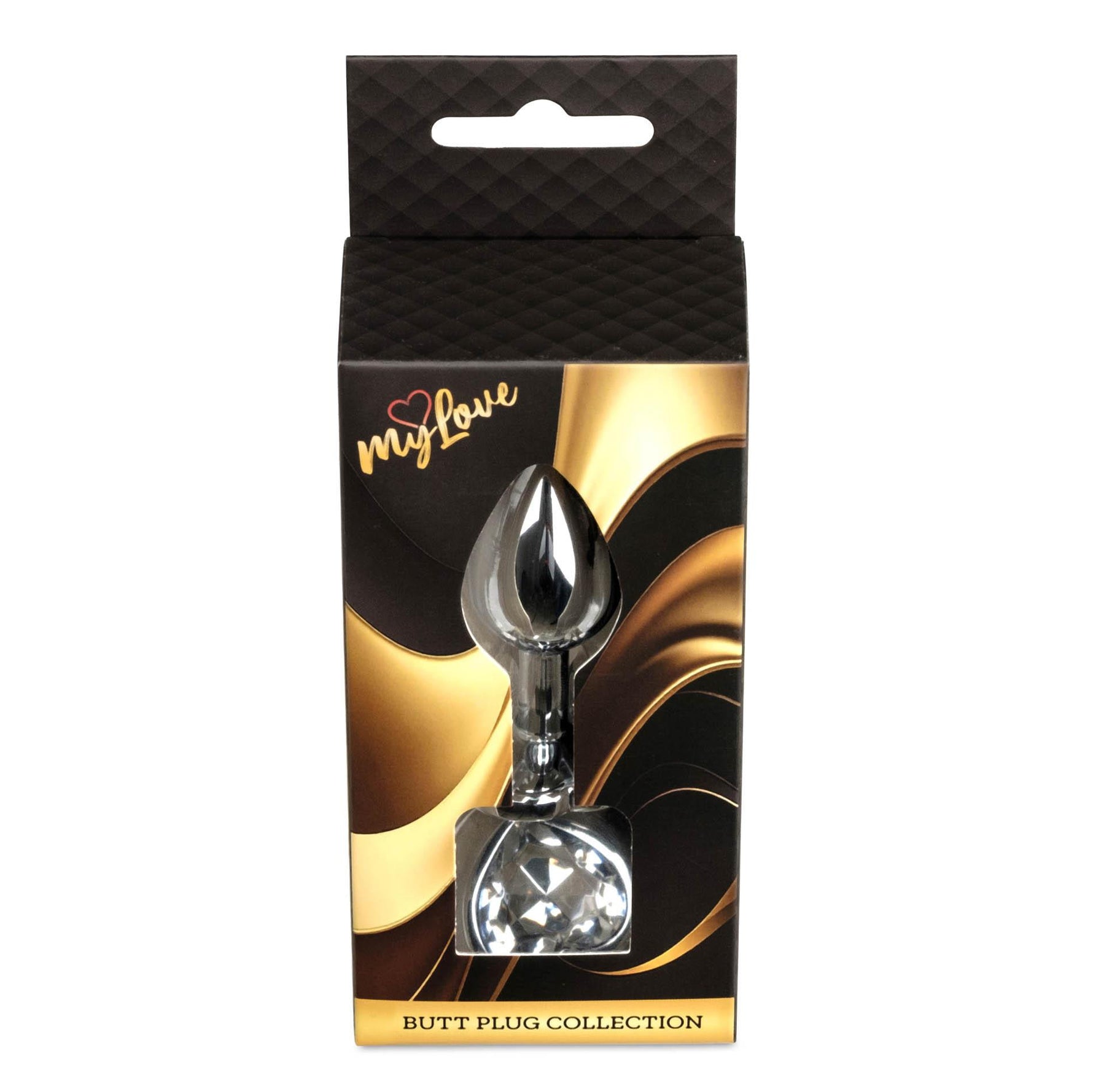 Plug anal argintiu cu inimă MyLove Toys 7 cm