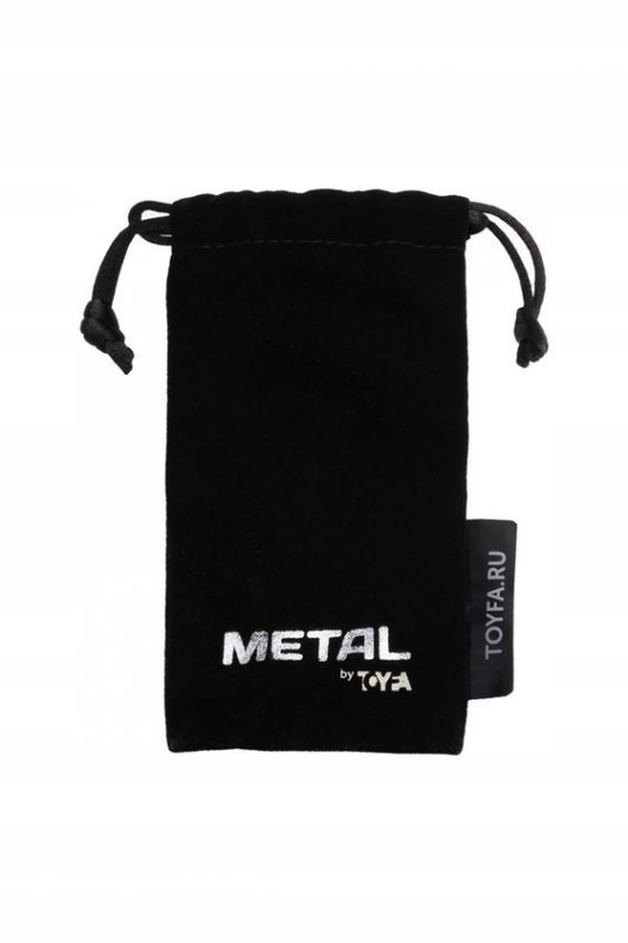 Plug anal TOYFA din metal argintiu cu cristal roșu