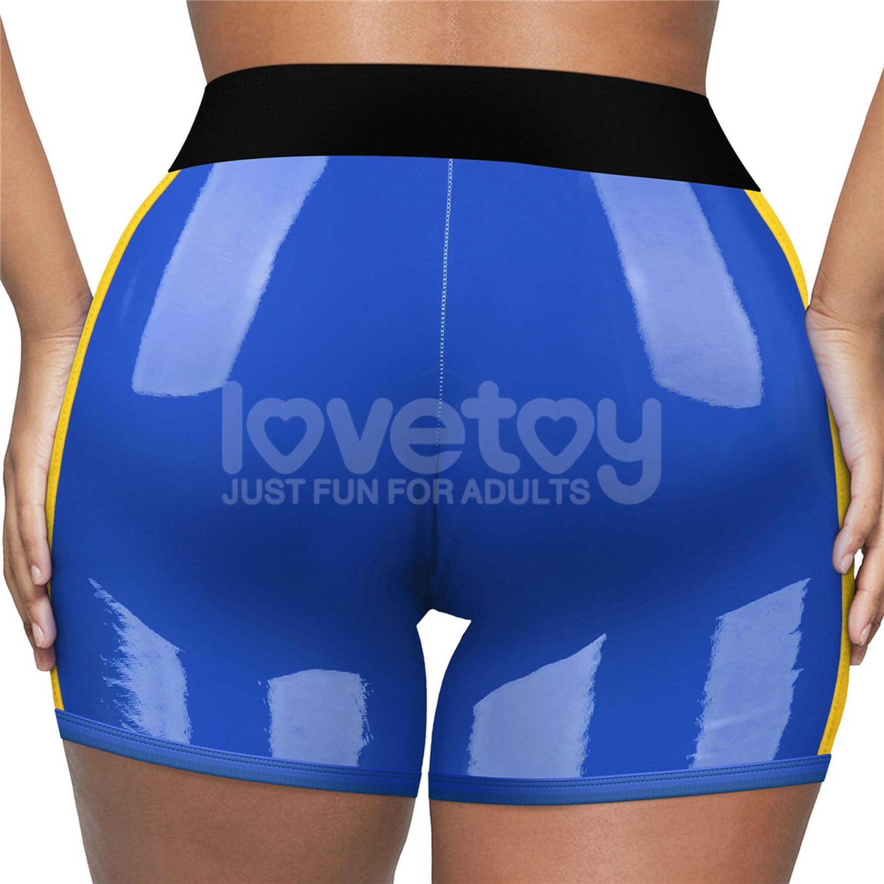 Pantaloni scurți Chic Strap-On (talie 81-89 cm) albaștri