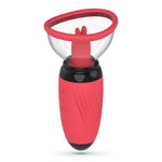 Stimulator de limbă cu vibrații și supt USB Crushious Scarlet