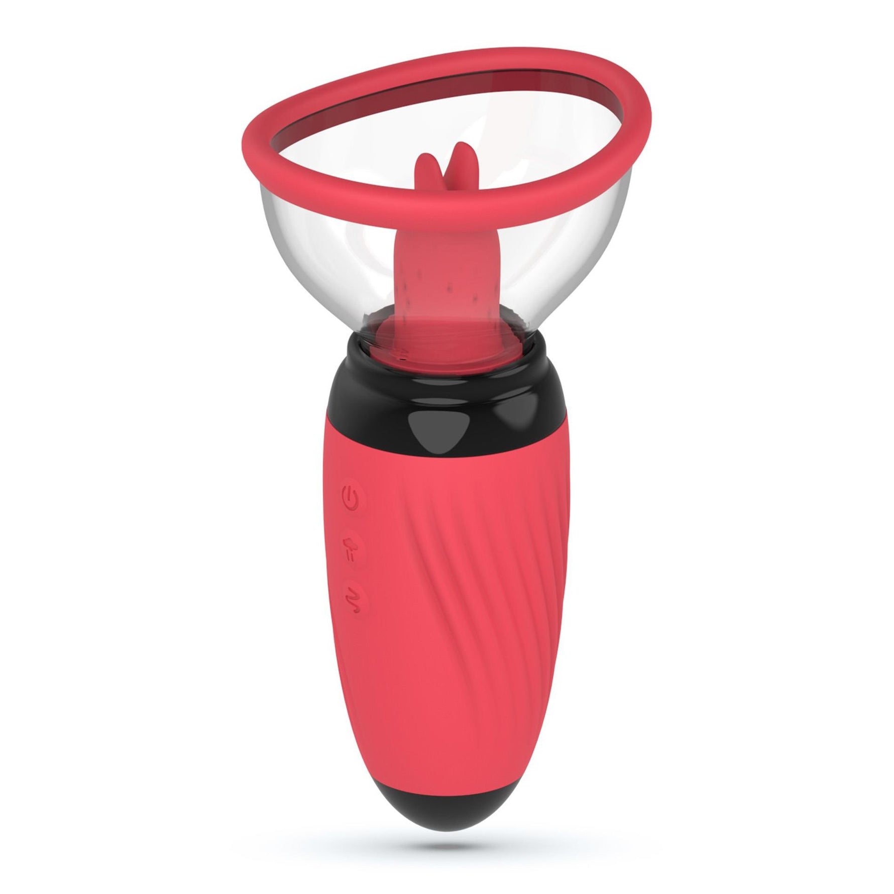 Stimulator de limbă cu vibrații și supt USB Crushious Scarlet