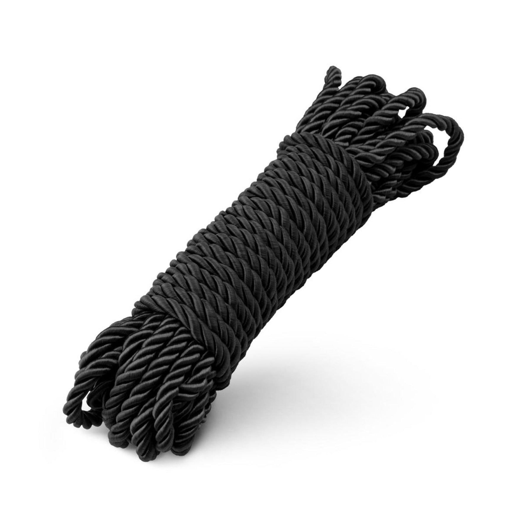 Frânghie de bumbac Kinbaku, fantezii de dormitor, neagră, 5 m