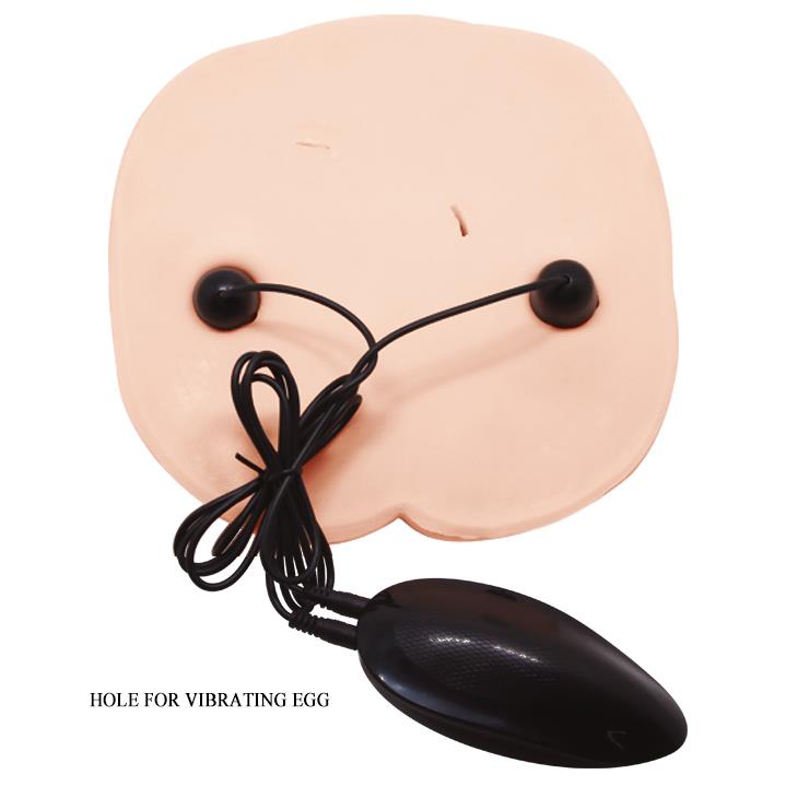 Masturbator realist Crazy Bull cu vagin și anus, vibrator, culoarea pielii, 22 cm