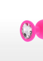 Plug anal Diamond Booty Jewel Crystal, roz, 9 cm