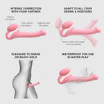 Strapoane din silicon semi-realist flexibil Dorcel roz M