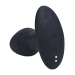 Plug anal rotativ vibrant Levelz, cu nervuri, silicon, negru, 12,5 cm