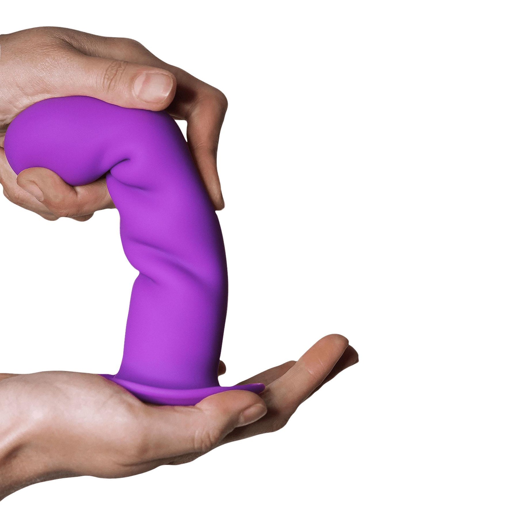 Dildo Hitsens 3 Adrien Lastic din silicon violet cu ventuză