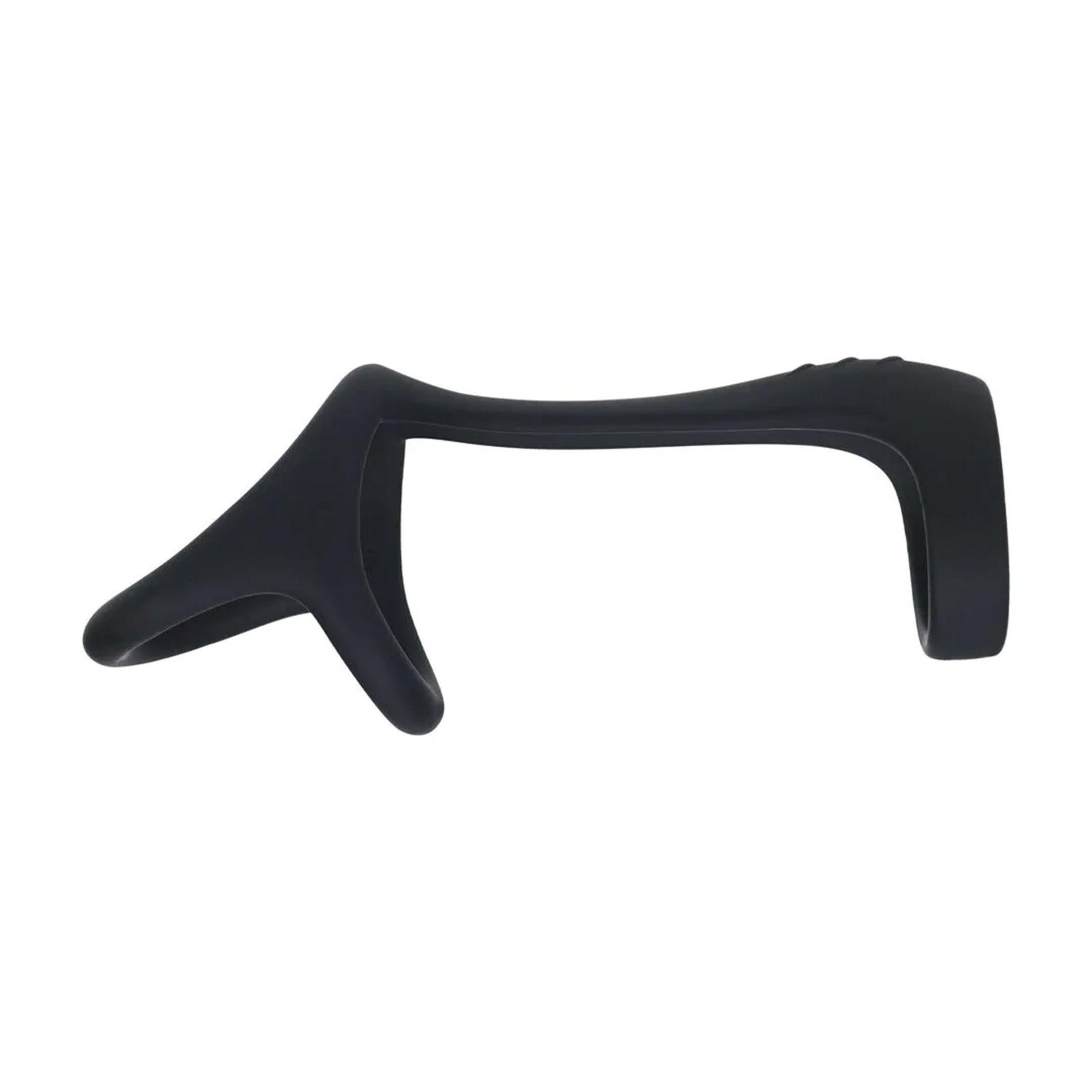 Inel pentru penis și testicul din silicon Levelz Tri O, negru
