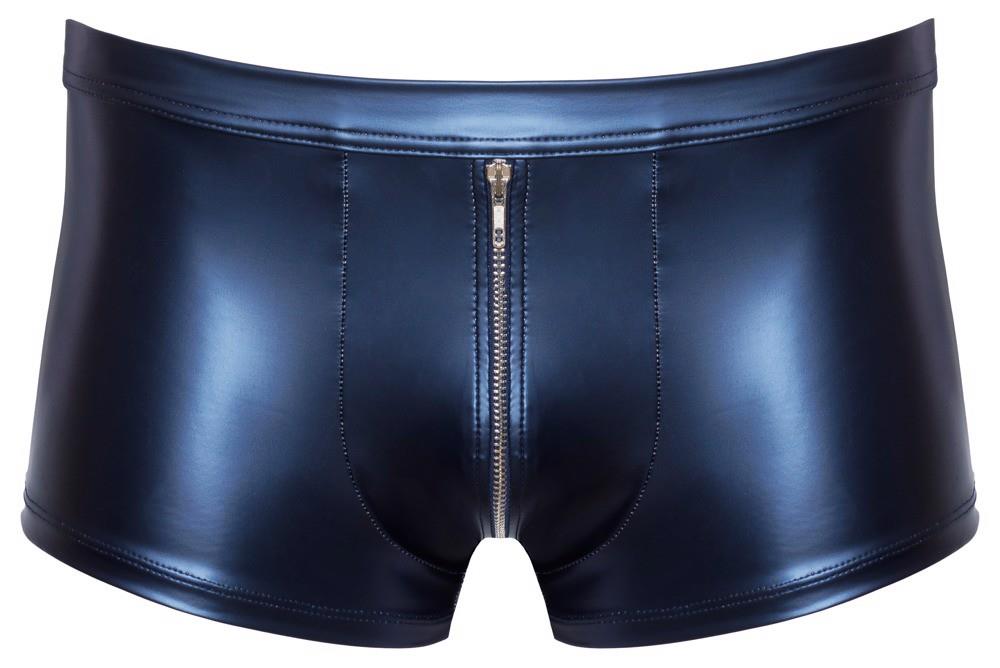 Pantaloni scurți boxer NEK pentru bărbați, albastru mat, cu fermoar, mărimea S