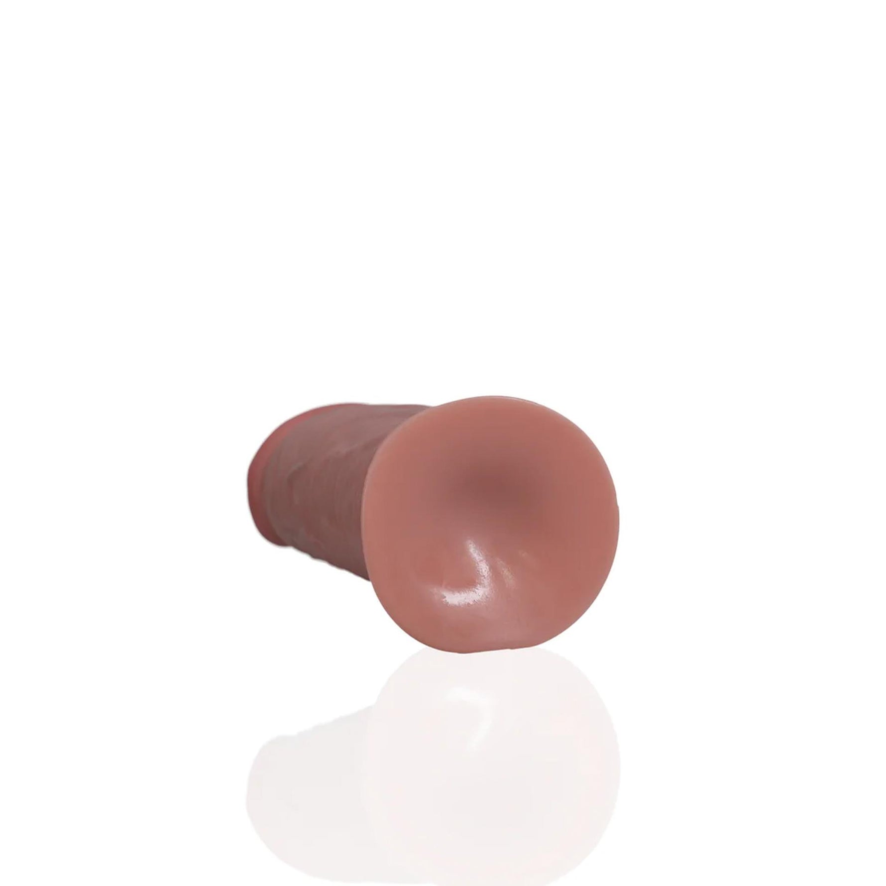 Dildo realist RealRock, gros și drept, fără testicule, 20 cm, culoarea pielii