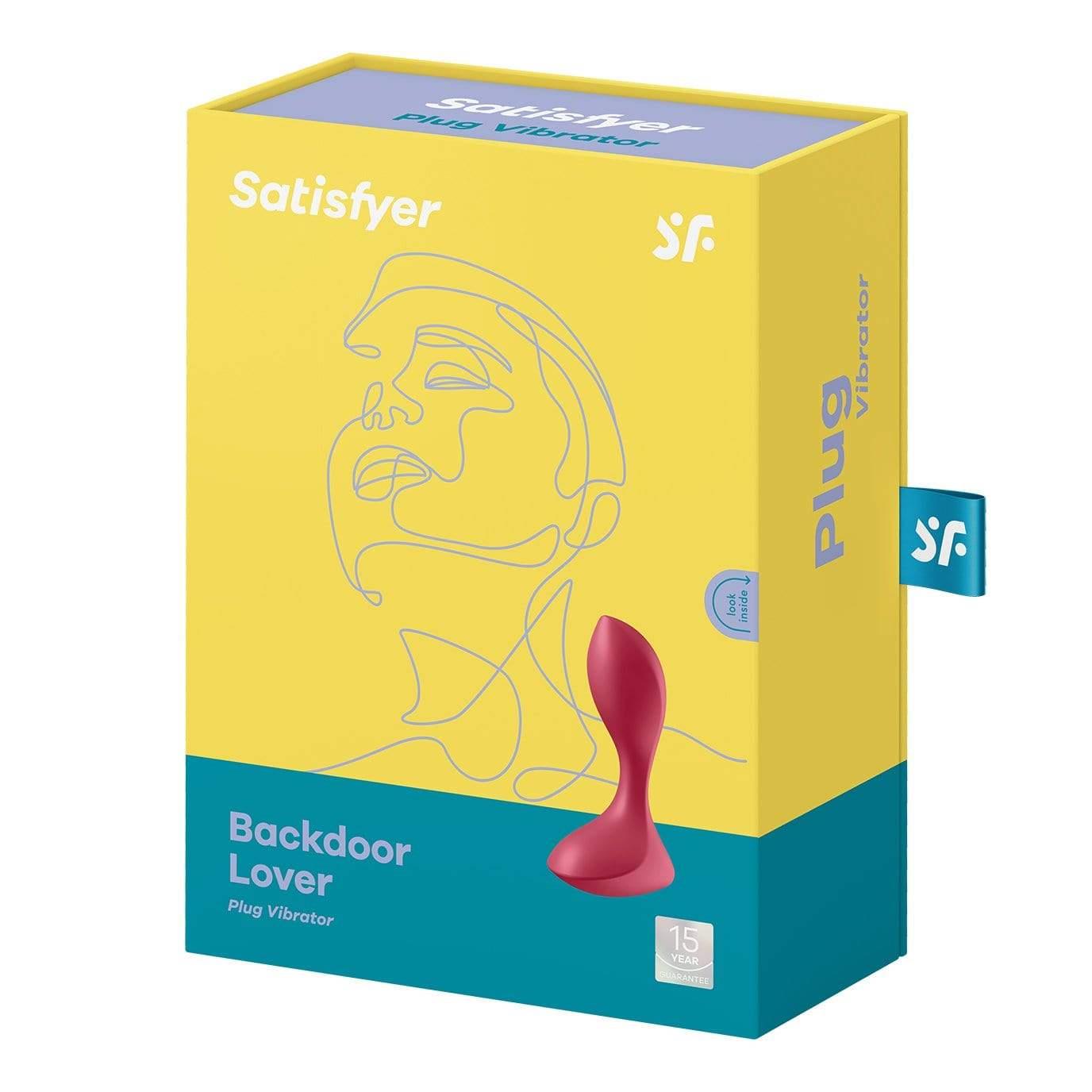 Vibrator anal Satisfyer Backdoor Lover, silicon roșu, USB, 11 cm