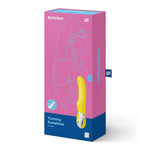 Vibrator Satisfyer Yummy Sunshine pentru Punct G, Galben, Silicon, USB, 23 cm