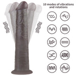 Dildo realist Lovetoy, silicon dublu strat, 25 cm, rotativ, cu telecomandă