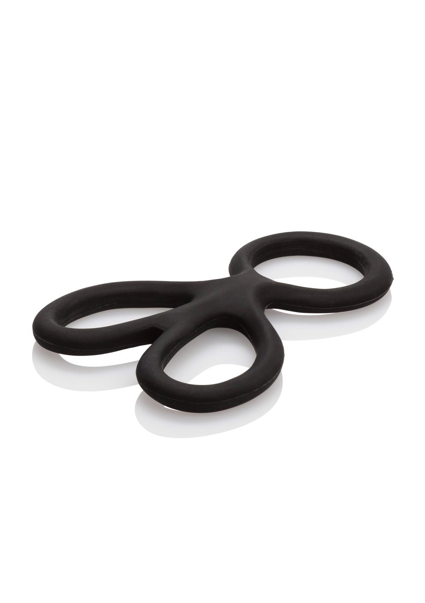 Inel pentru penis din silicon Calexotics, negru