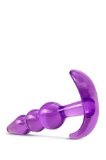 Plug anal cu trei mărgele Blush B Yours, mov, TPE