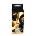 Plug anal din oțel auriu cu diamant MyLove Toys 9,5 cm