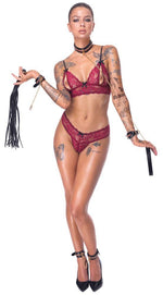 Set de bondage Bad Kitty cu 6 piese, negru cu accente aurii