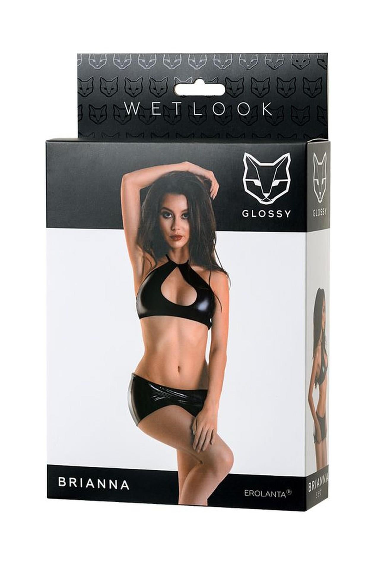 Set de periuțe de păr Brianna cu aspect umed și lucios, negru XL