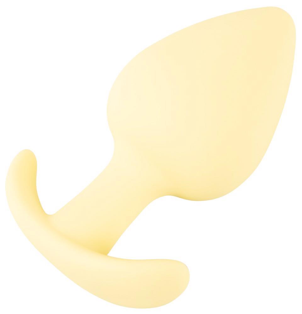 Plug anal Cuties din silicon galben 6,5 cm
