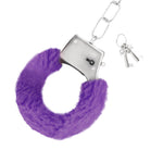 Cătușe reglabile din blană Crushious, violet