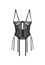 Corset Euphori Obsessive fără cupe negru L/XL