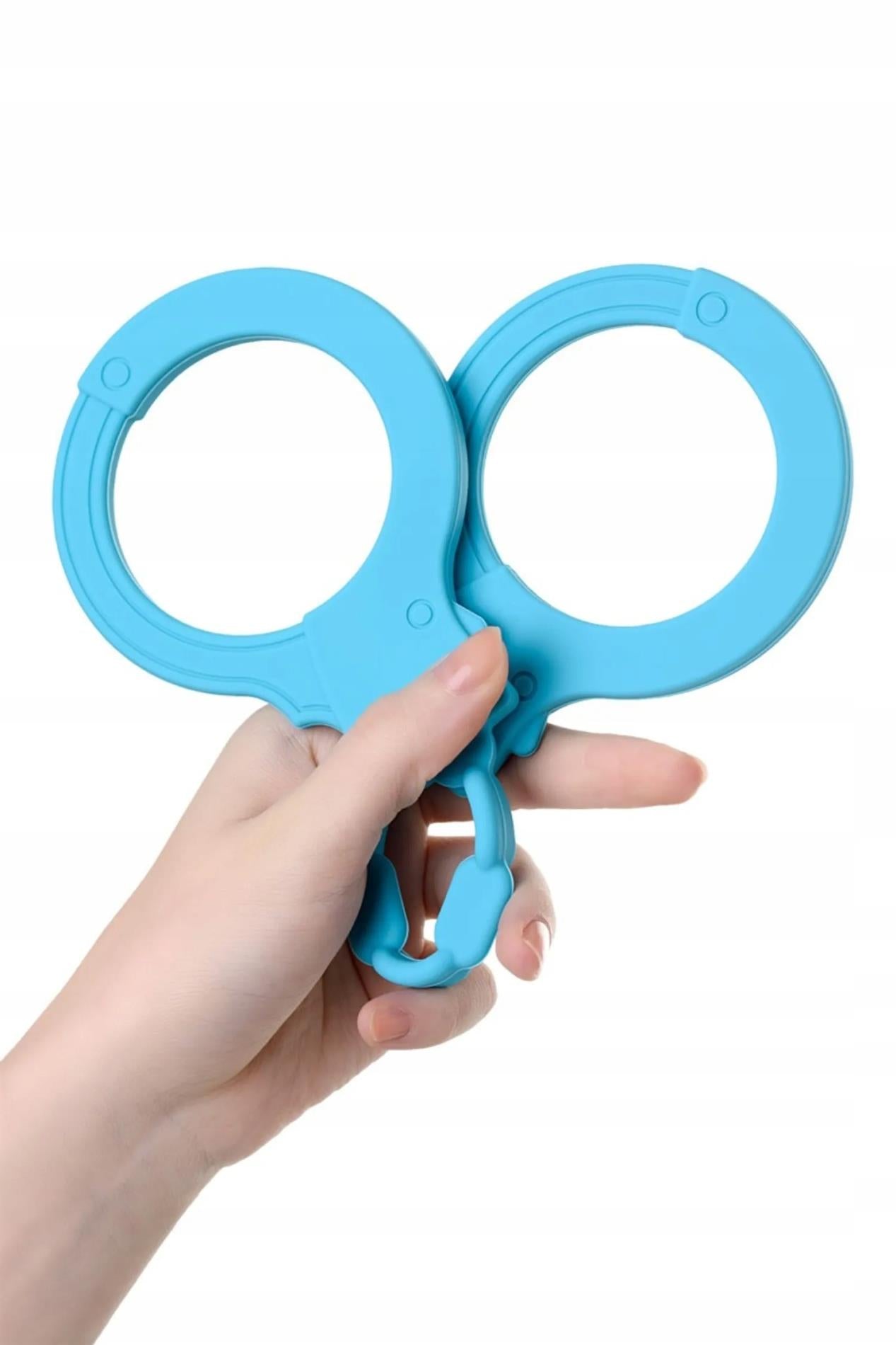Cătușe flexibile din silicon A Toys albastre 33 cm