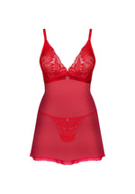 Babydoll Obsessive Chilisa roșu cu tanga M/L
