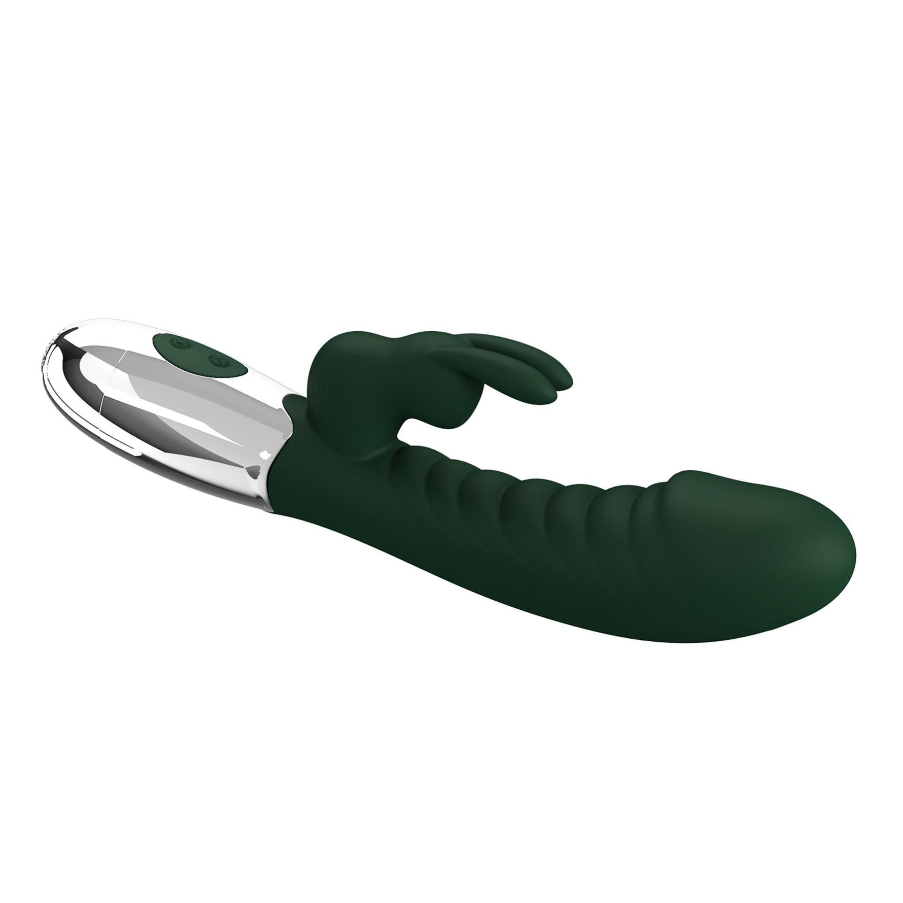 Vibrator Pretty Love Bunny cu motor dublu, silicon, USB