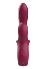 Vibrator USB din silicon Glam Duo Dreamtoys, formă de iepuraș, 22 cm