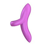 Vibrator pentru deget Satisfyer Bold Lover din silicon, roz închis